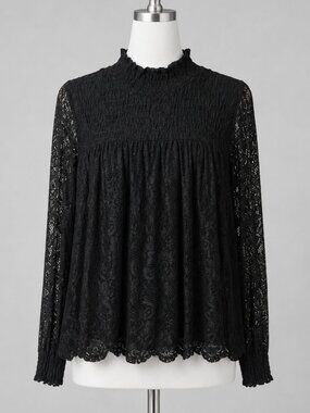 Cable & Gauge Lace Blouse